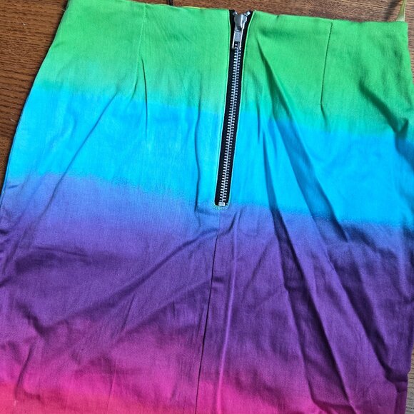 Colourful rainbow mini pencil skirt - Picture 2 of 2